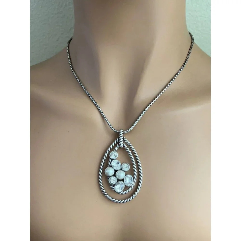 Brighton Halo Convertible Crystal Long Necklace with Swarovski crystals.